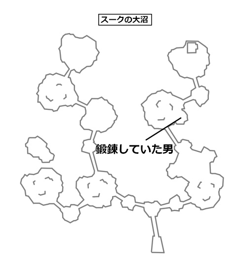 鍛錬していた男のいる場所を記したマップ